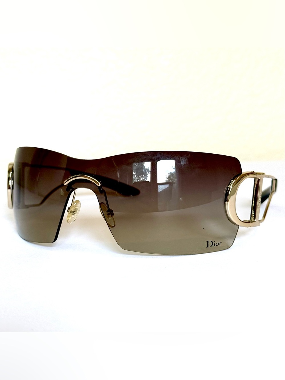 Vintage Christian Dior Sunglasses Y2K Gradient Brown Authentic 2000s 90s Frame